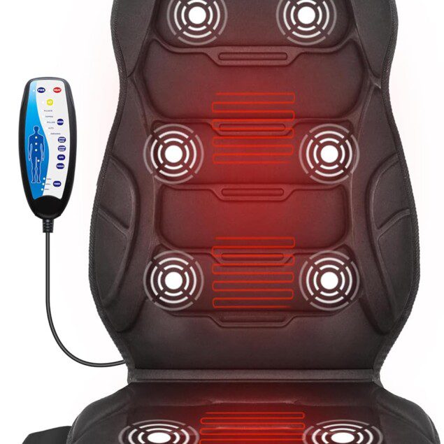 Masseur de dos avec chaleur : le coussin vibrant idéal pour soulager les maux de dos au bureau à domicile
