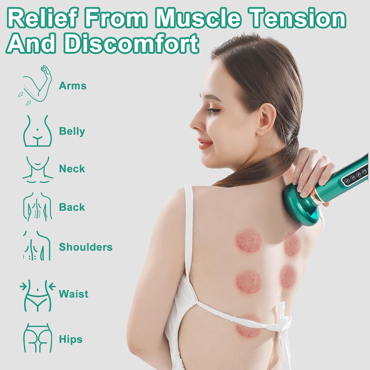 Appareil de massage anti-cellulite : un soin efficace pour jambes, ventre et bras Découvrez les bienfaits du drainage lymphatique avec 12 programmes et 4 modes – Image 3