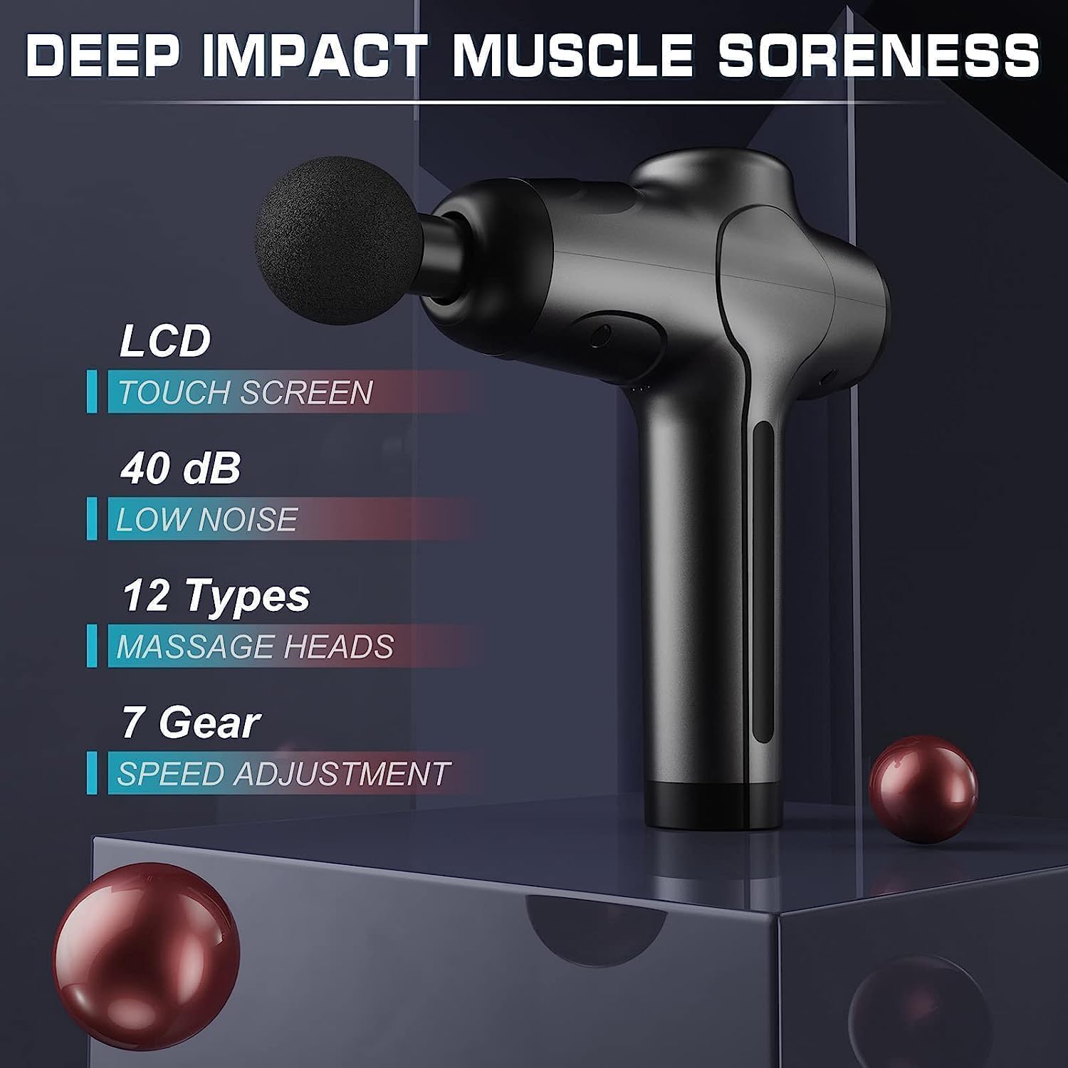 Pistolet de Massage Musculaire Silencieux pour Athlètes – Image 7