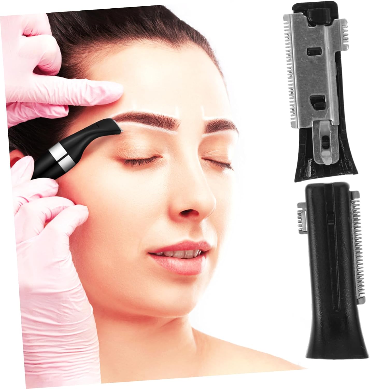Lames de rechange pour tondeuse à sourcils : 10 pièces noires pour un rasage précis et rapide Idéales pour un entretien soigné et compatible avec de nombreux modèles – Image 9