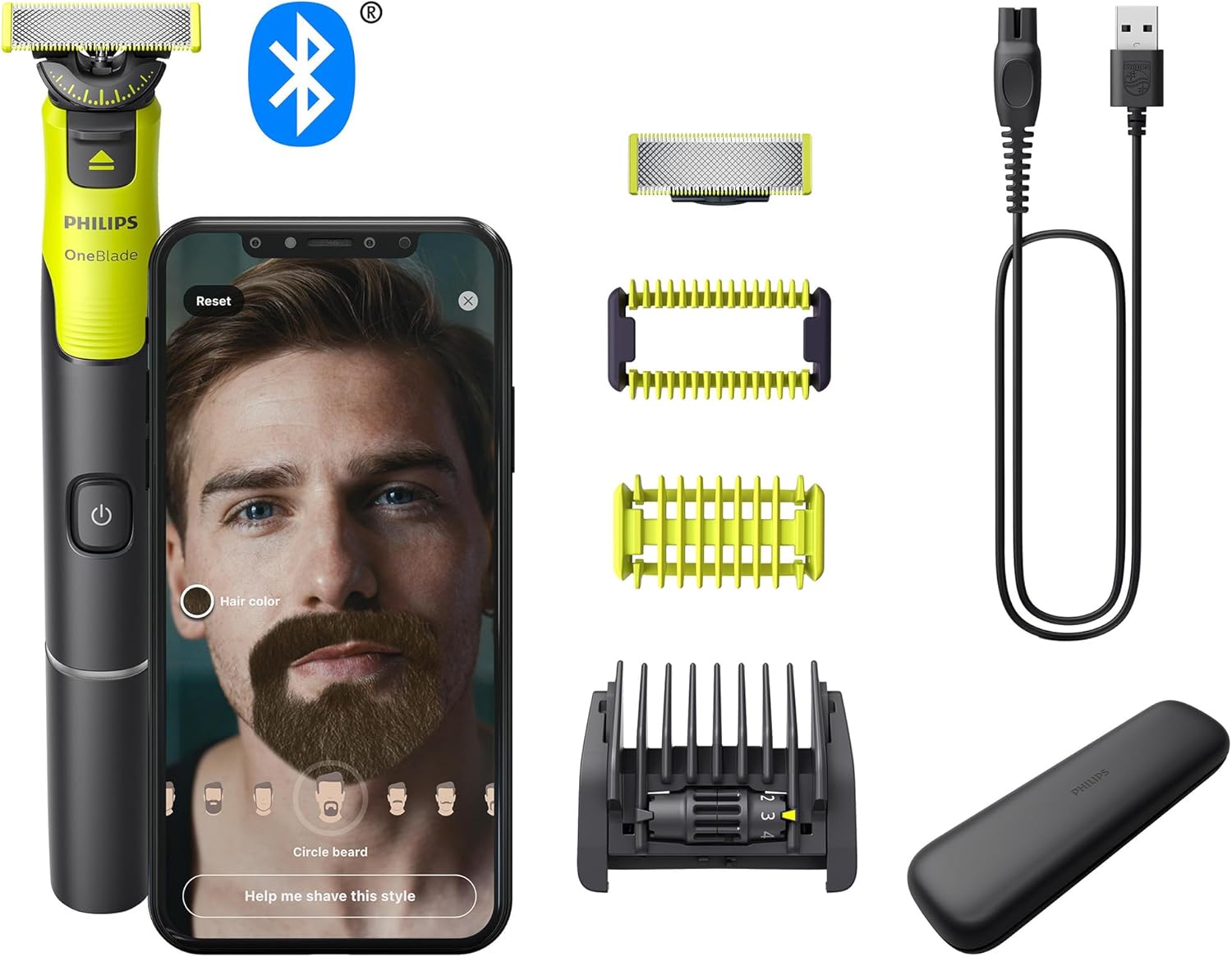 Rasoir électrique Philips OneBlade 360 : pour un rasage impeccable du visage et du corps  Découvrez la tondeuse à barbe et corps tout-en-un avec technologie de lame 360° pour une expérience de rasage parfaite et personnalisée.
