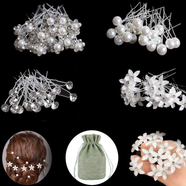 Accessoires de cheveux mariage : 50 pièces élégantes en strass pour sublimer la coiffure des femmes le jour J