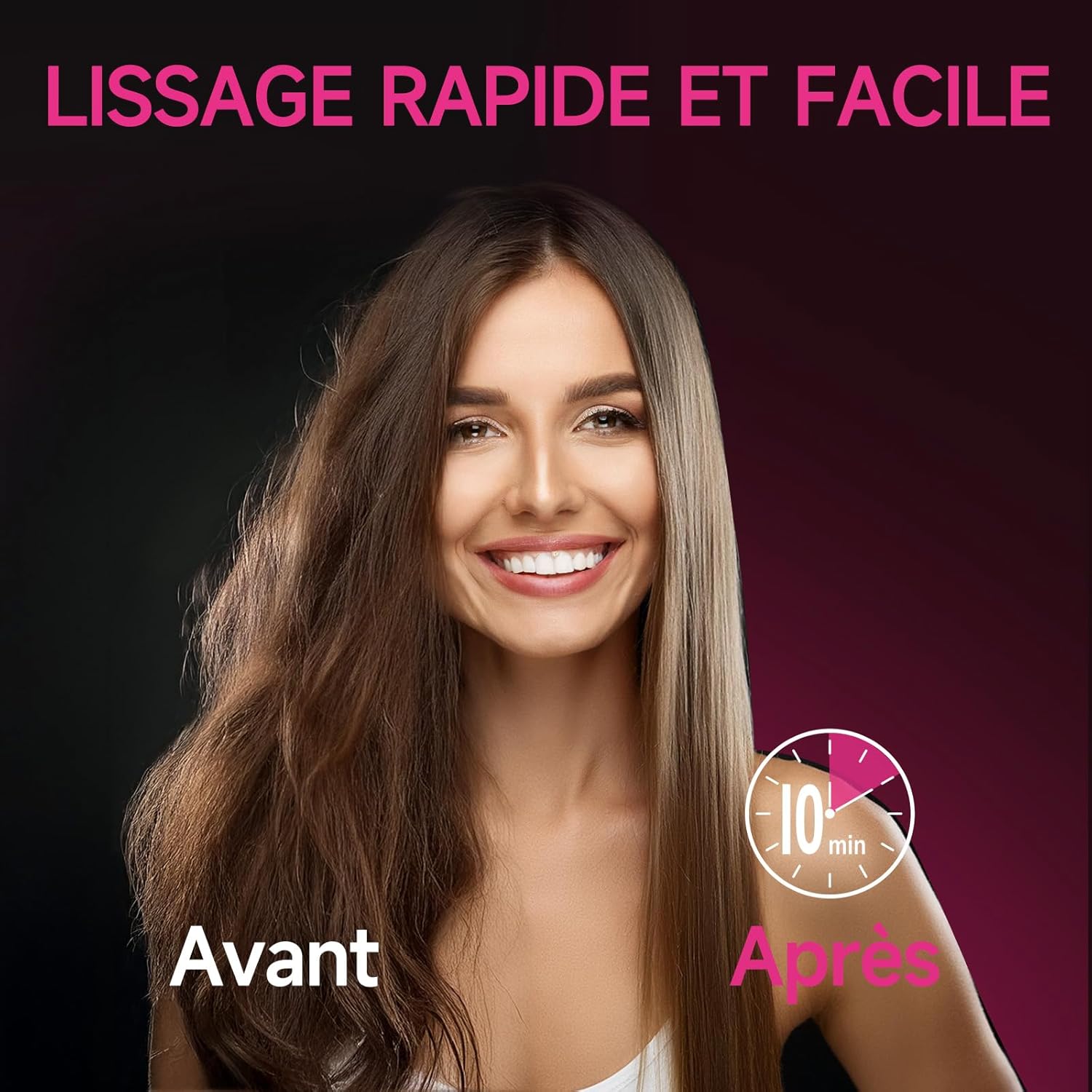 Brosse lissante ionique professionnelle : pour des cheveux soyeux et sans frisottis en un clin d'œil – Image 8