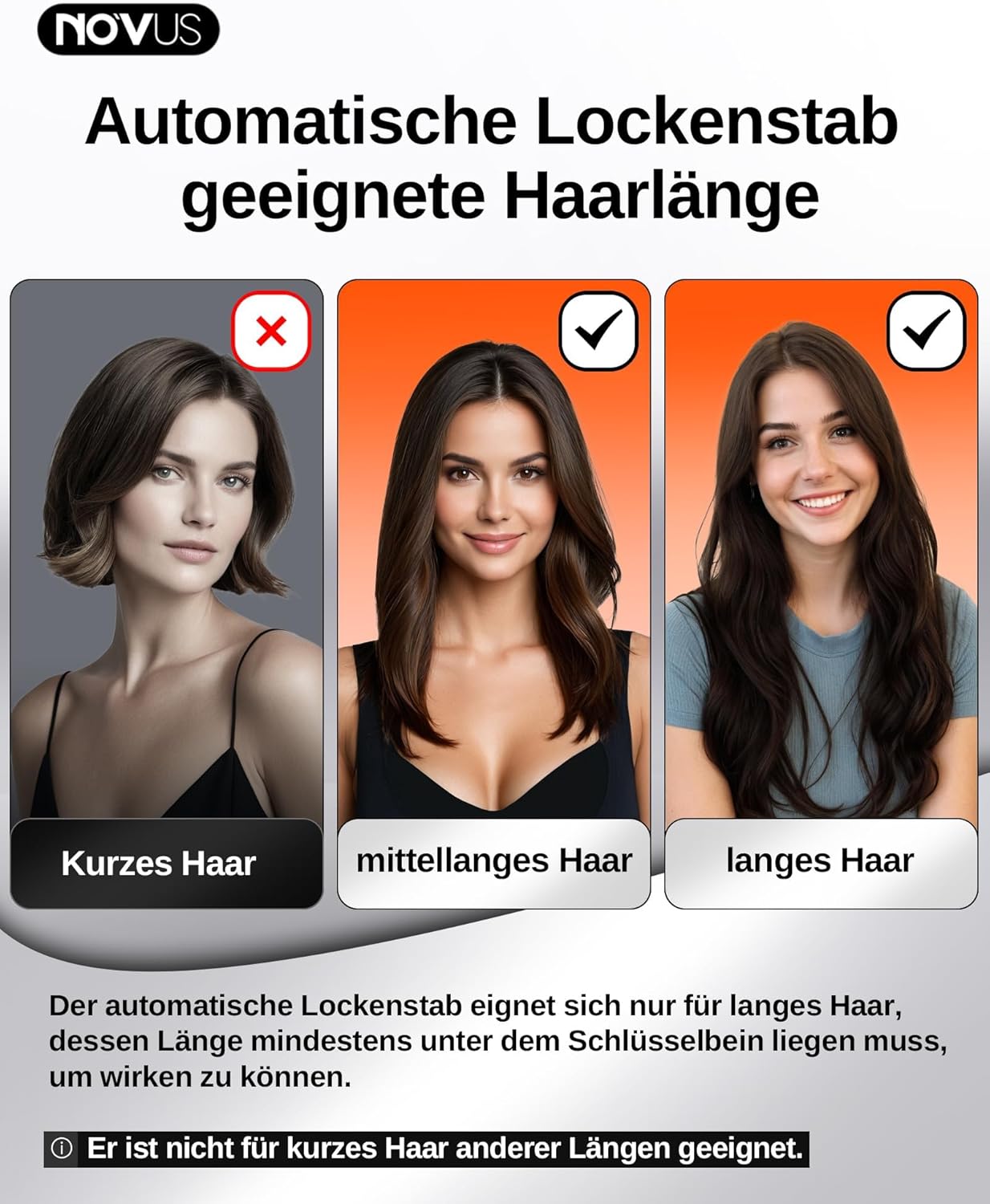 Fer à friser automatique : l'outil parfait pour les cheveux longs avec 3 réglages de température et sécurité anti-brûlure – Image 4