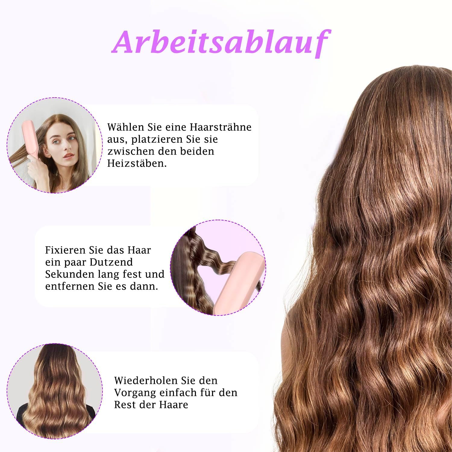 Fer à onduler 32mm : sublimez vos cheveux longs et courts avec des vagues d'eau irrésistibles – Image 6