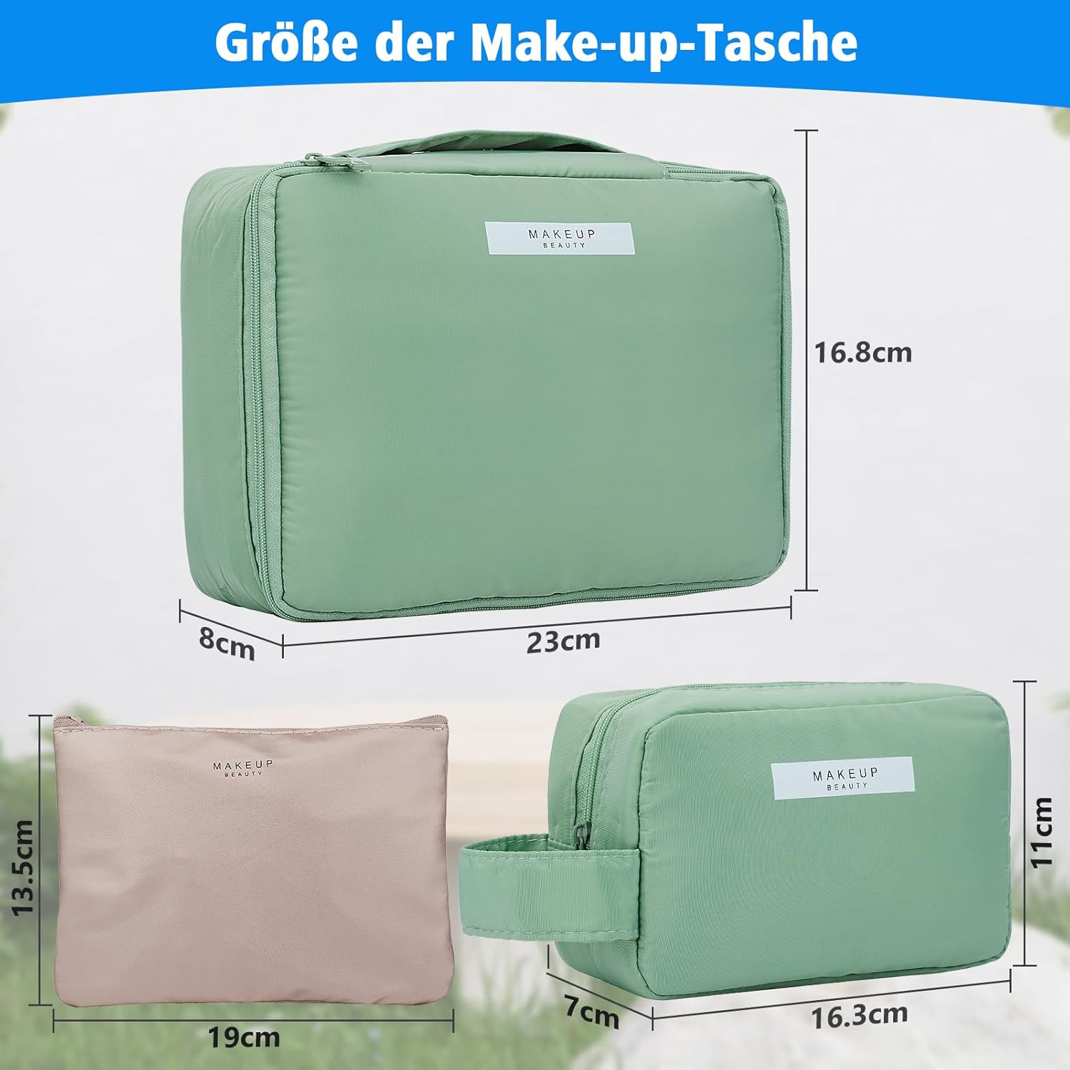 Grande trousse de maquillage pour femmes : élégance et praticité en voyage – Image 2