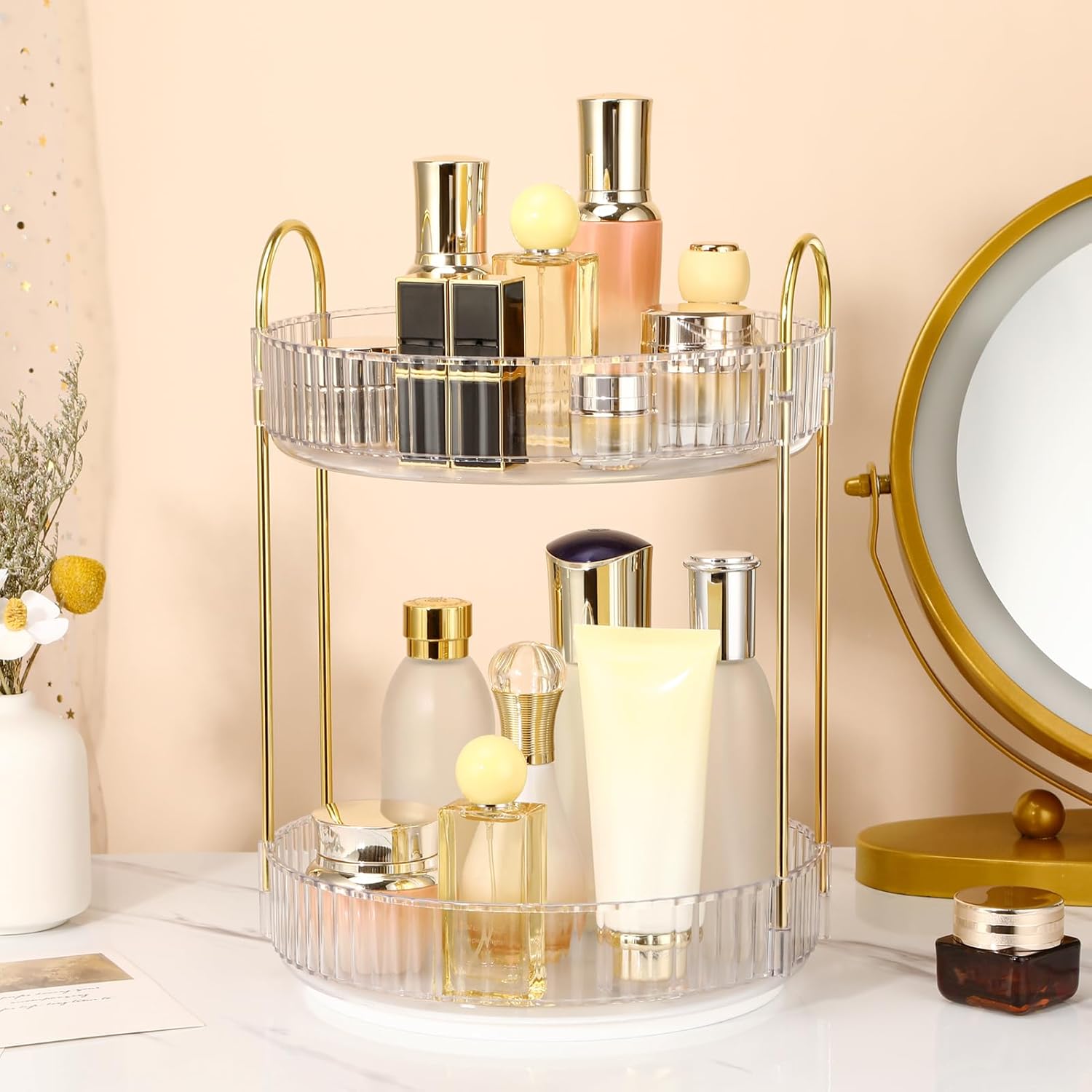 Organisateur de maquillage rotatif 360° : le rangement parfait pour votre coiffeuse et salle de bain – Image 7