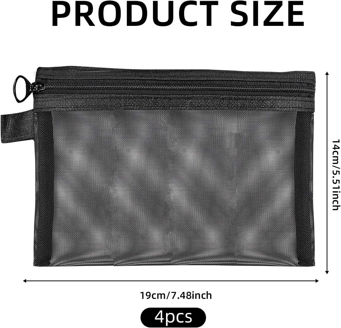 Trousse de toilette femme : 4 pack en nylon pour un rangement élégant et pratique en voyage – Image 2
