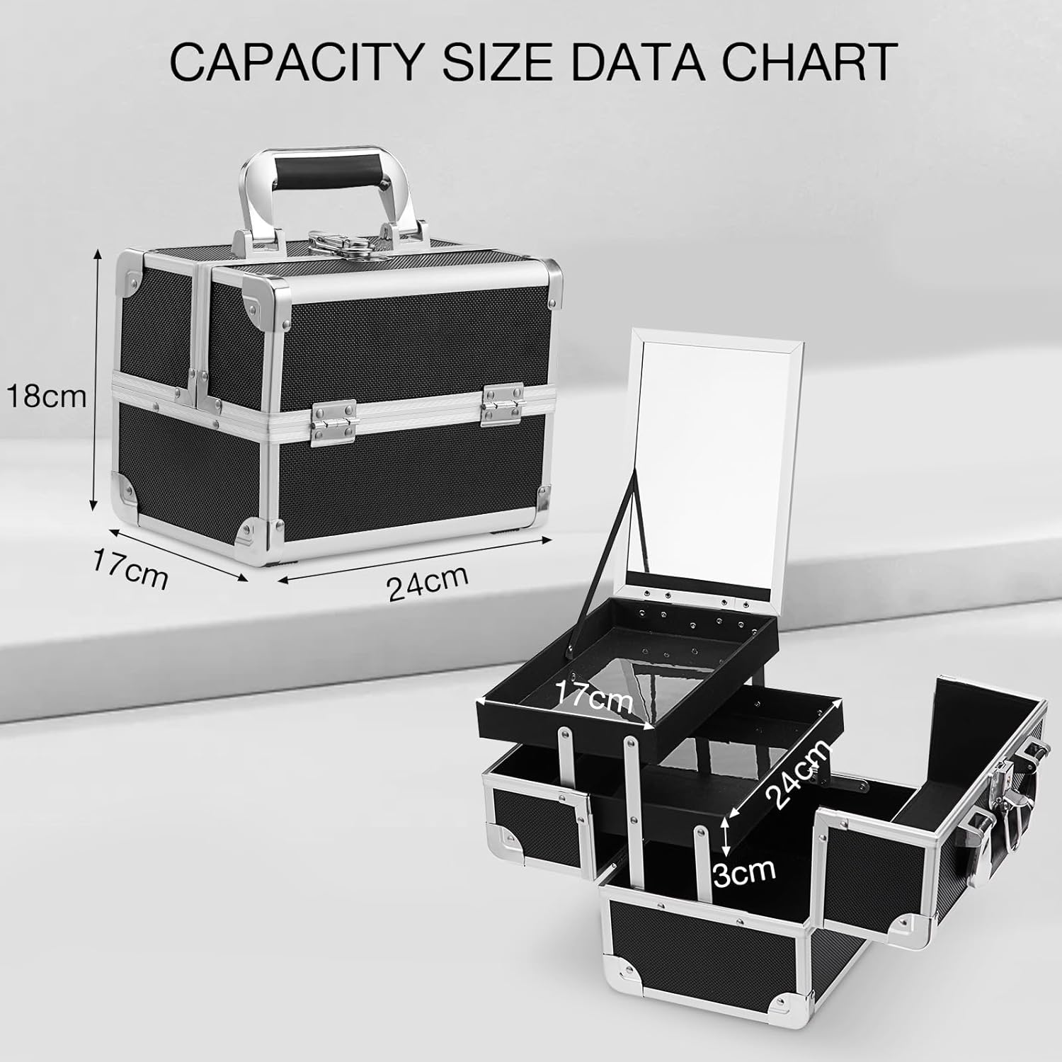 Organisateur de maquillage élégant : mallette de rangement pour femmes, idéale pour le voyage et la beauté – Image 5