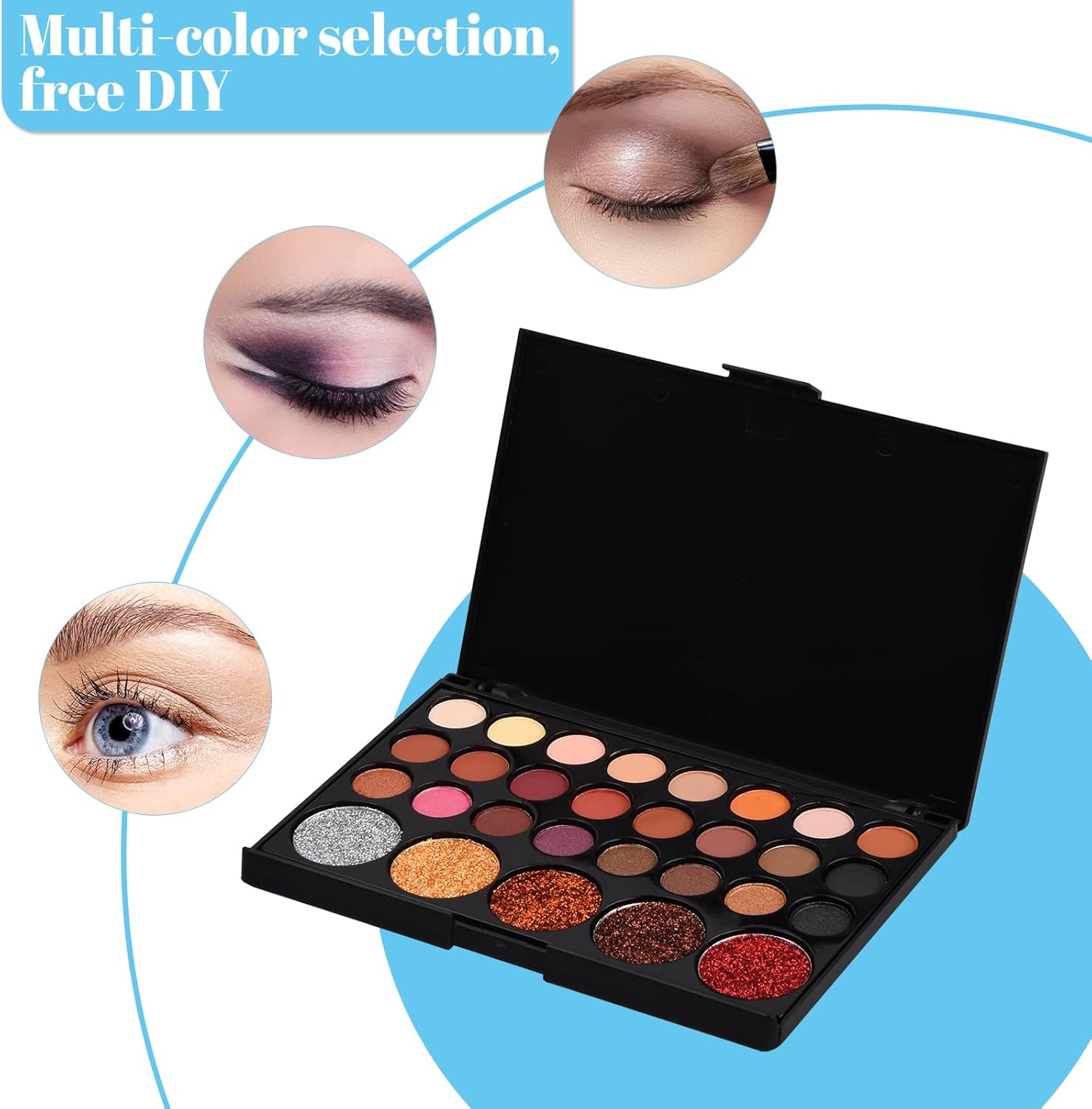 Palette de fards à paupières ultra pigmentée : 29 couleurs éclatantes pour un maquillage des yeux éblouissant – Image 4
