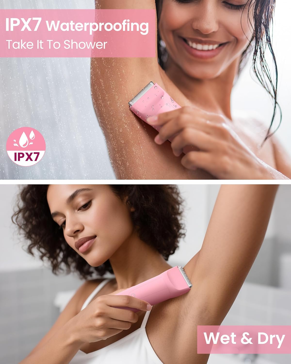 Rasoir intime électrique pour femmes - 2 en 1, sans douleur – Image 2
