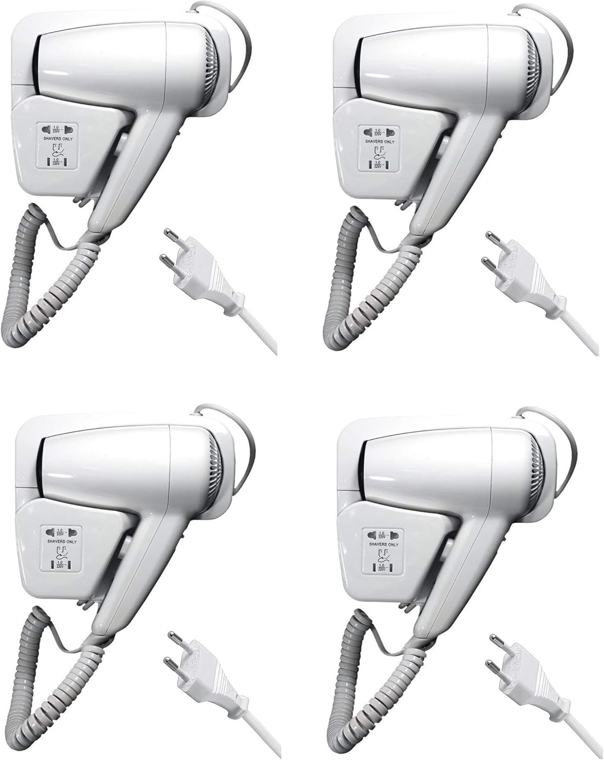 Sèche-cheveux mural 1300 W pour hôtels et B&B : performance professionnelle et sécurité intégrée