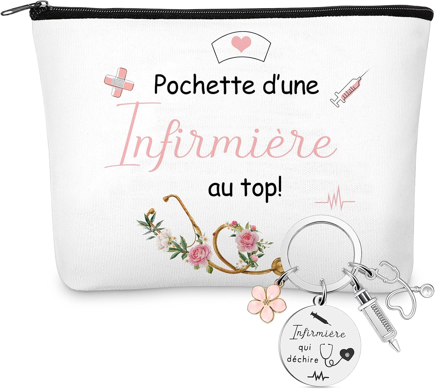 Cadeaux pour infirmières : trousse de toilette et porte-clés élégant pour célébrer votre collègue avec style