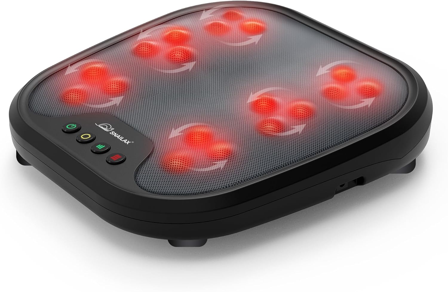 Appareil de massage électrique pour un soulagement des douleurs : Snailax 2-en-1 masseur de pieds shiatsu avec chaleur, nœuds flexibles et chauffe-pieds pour toutes les tailles de pieds