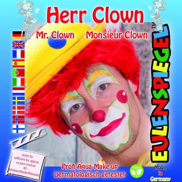 Kit de maquillage Monsieur Clown : pour les fêtes à thème et le Carnaval, créez jusqu'à 40 masques colorés !