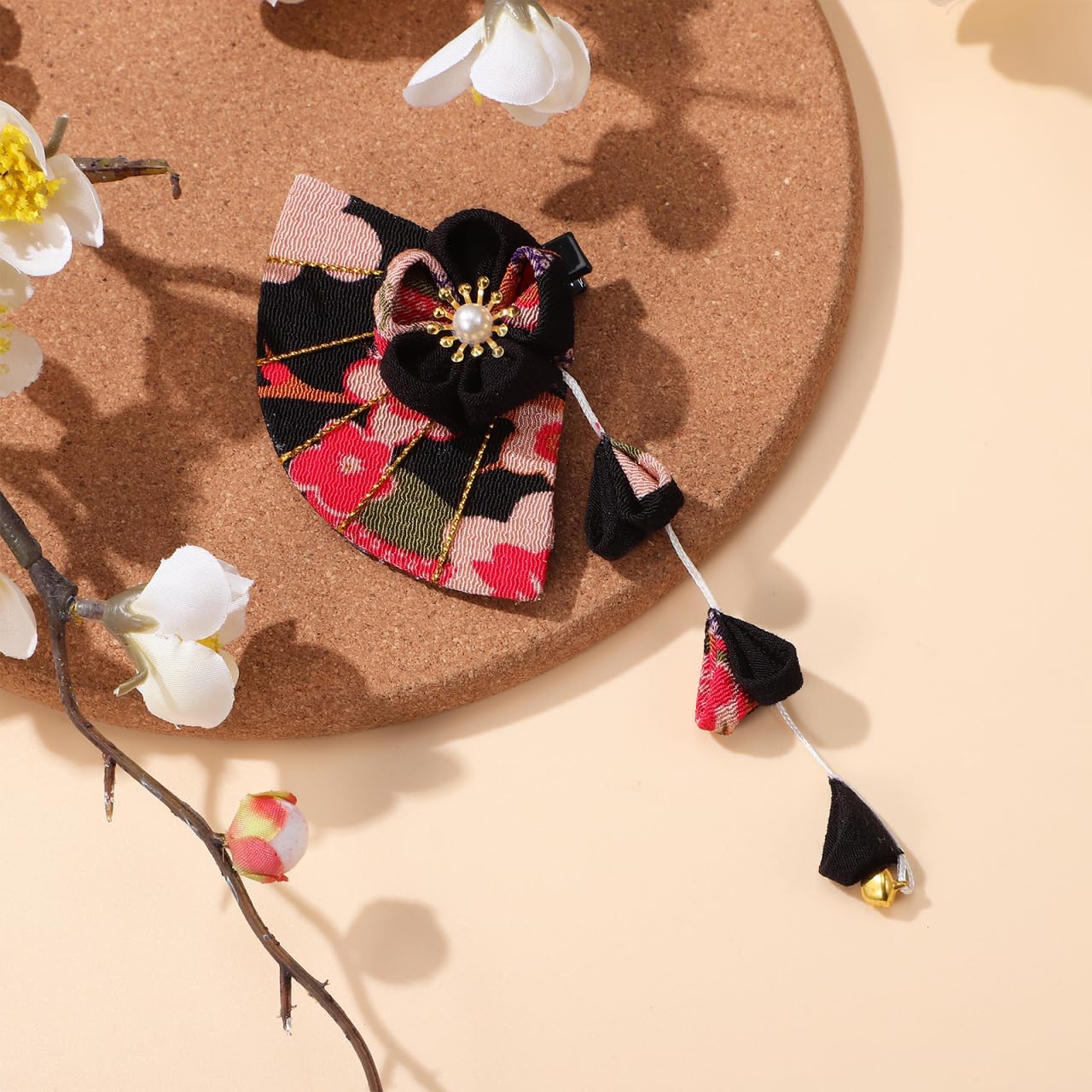Épingle à cheveux fleur japonaise : accessoire rétro élégant pour femme en kimono – Image 3