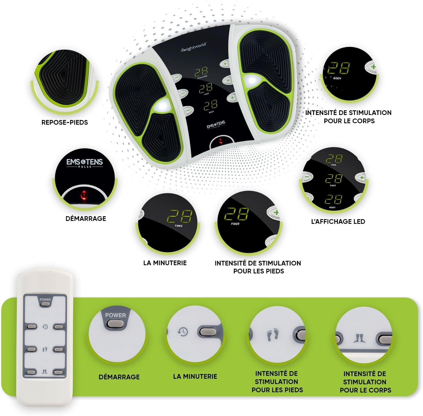 Masseur électrique pour jambes lourdes : 99 niveaux d'intensité pour un massage relaxant des pieds et du corps – Image 9