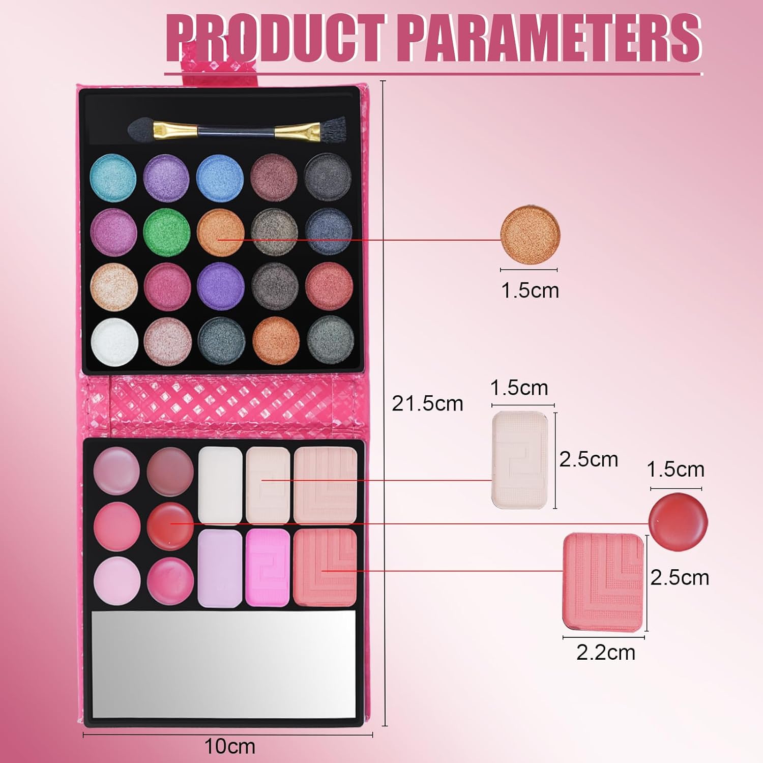 Palette fard à paupière pour femme : sublimez votre regard avec 32 couleurs éclatantes et un kit complet de maquillage – Image 8