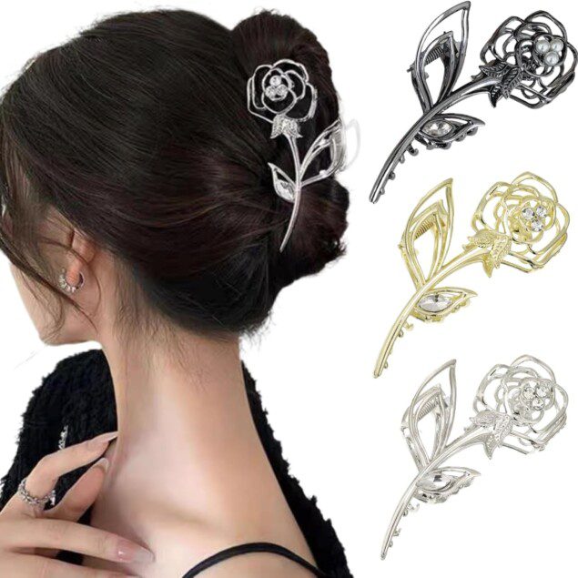 Grandes pinces à cheveux en métal : l'accessoire antidérapant parfait pour femmes et filles avec cheveux épais