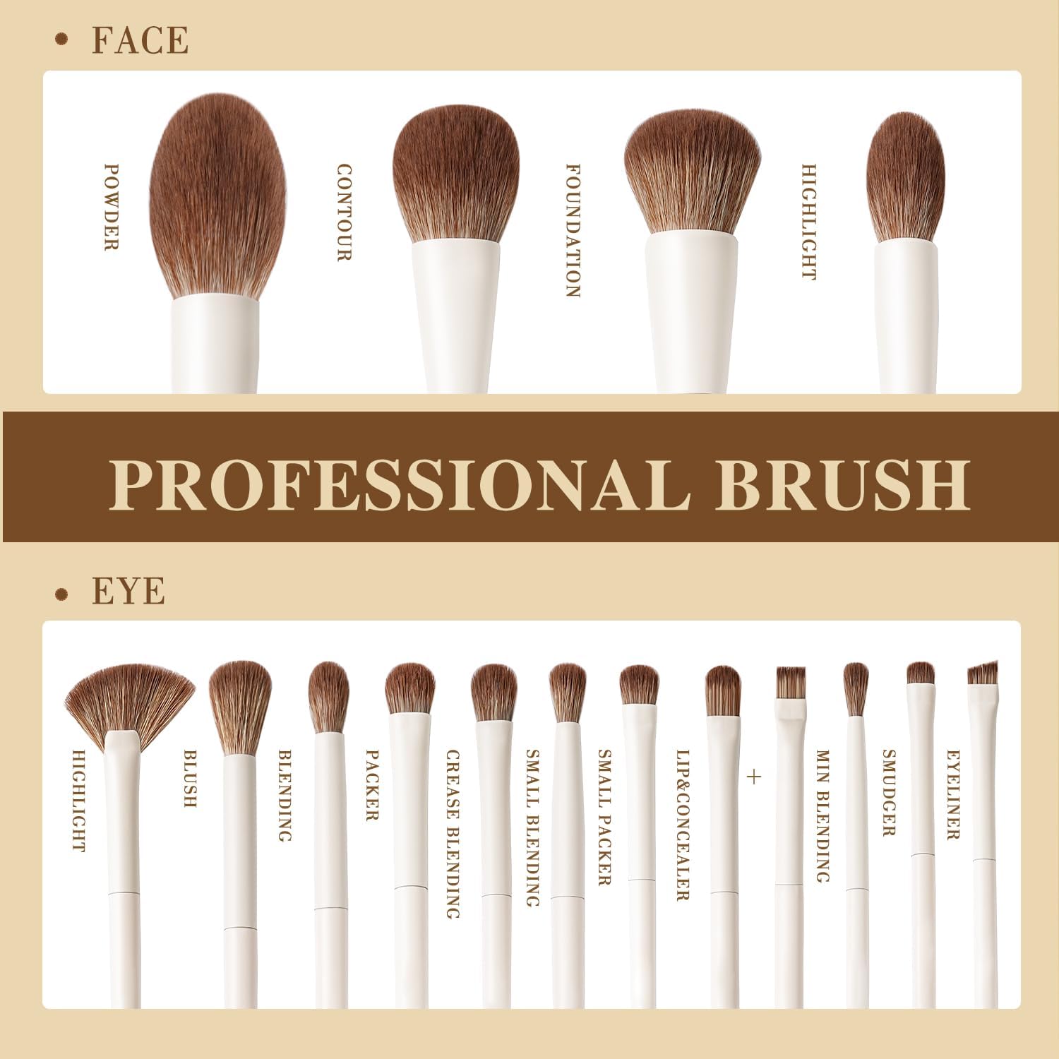 Pinceaux de maquillage professionnels : set de 15 pièces pour les passionnées de beauté Découvrez l'art du maquillage avec ces pinceaux végétaliens, idéaux pour un teint parfait et des yeux sublimés – Image 8