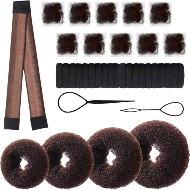 Accessoires de coiffure : 37 pièces pour réaliser des chignons élégants et pratiques pour les danseurs et infirmiers