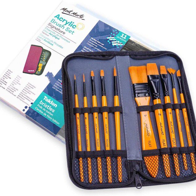 Pinceaux peinture acrylique : set de 10 pinceaux Taklon pour artistes et débutants Découvrez l'outil idéal pour exprimer votre créativité avec aisance