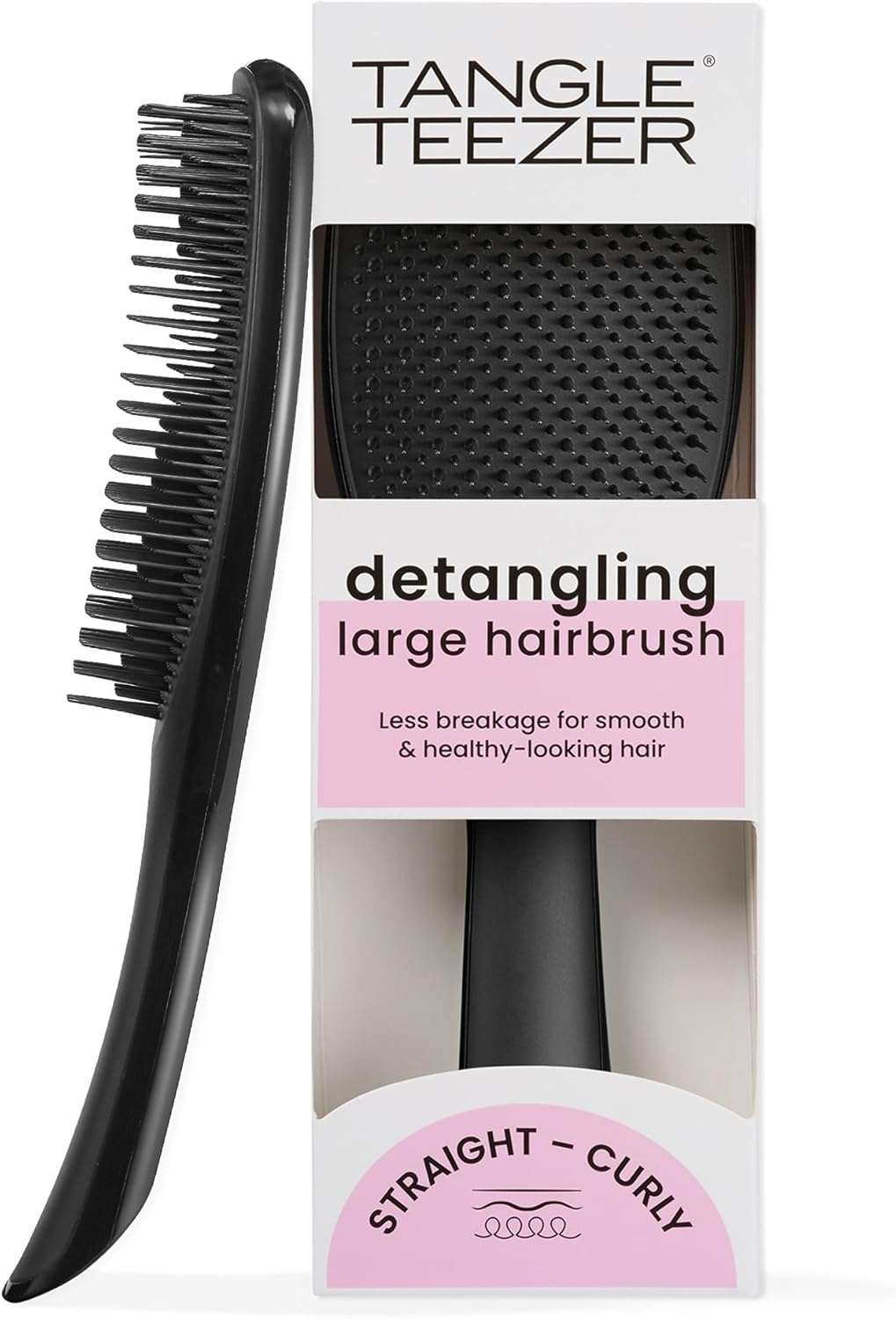 Brosse démêlante pour cheveux épais et bouclés : le Tangle Teezer Ultimate Detangler pour réduire la casse et éliminer les nœuds