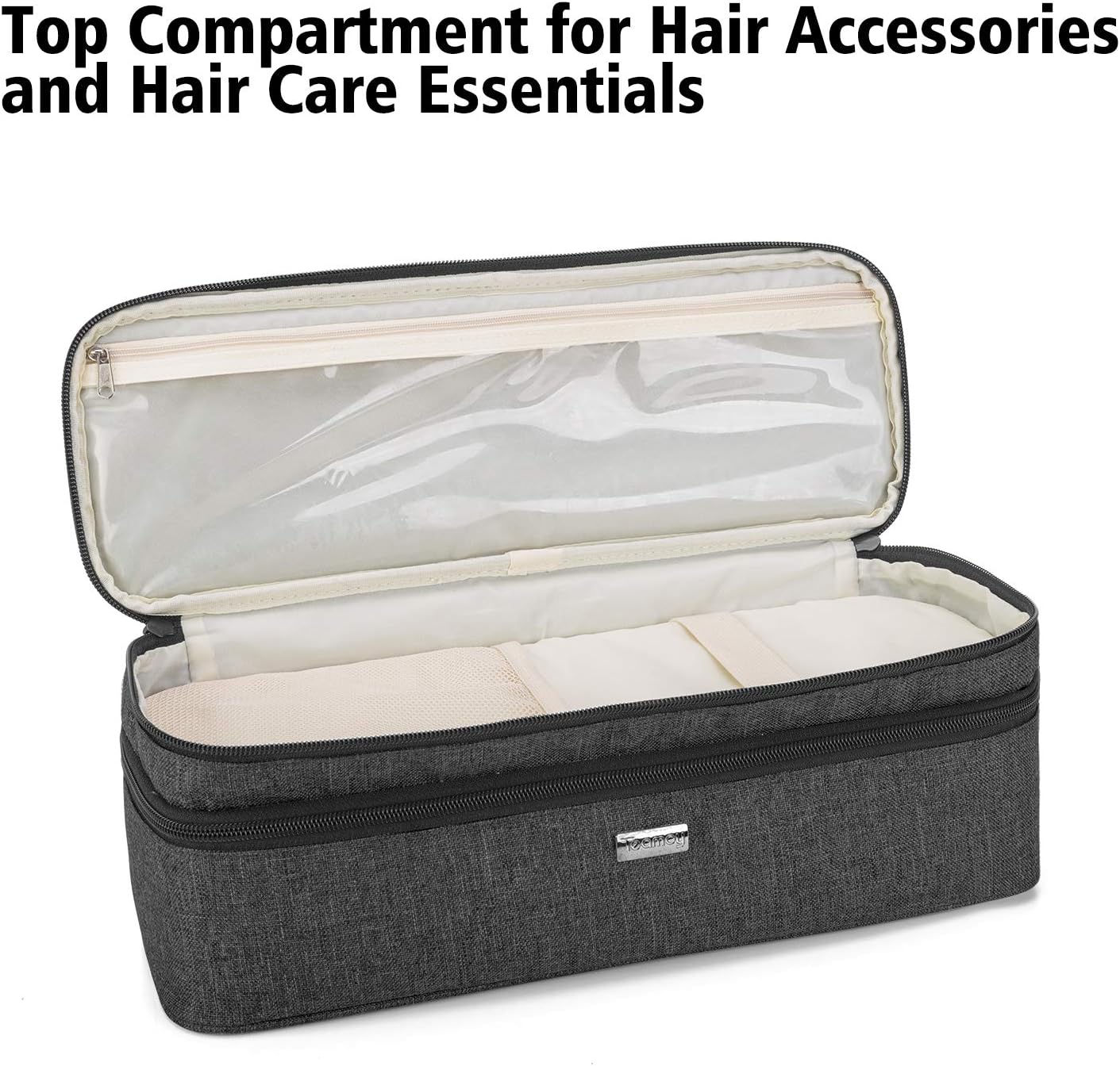 Étui pour brosse sèche cheveux : pochette de voyage élégante pour les professionnels Optimisez votre rangement avec ce sac compatible Steampod et REVLON – Image 2