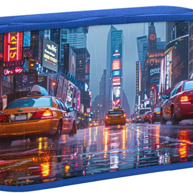 Trousse à crayons grande capacité : l'organiseur idéal pour les étudiants et les professionnels  Pratique et élégante, cette trousse bleue double couche optimise votre papeterie pour l'école, le bureau ou les voyages