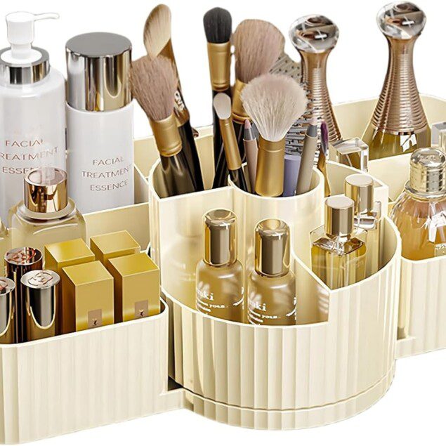 Organisateur de maquillage multifonctionnel : le rangement idéal pour votre coiffeuse