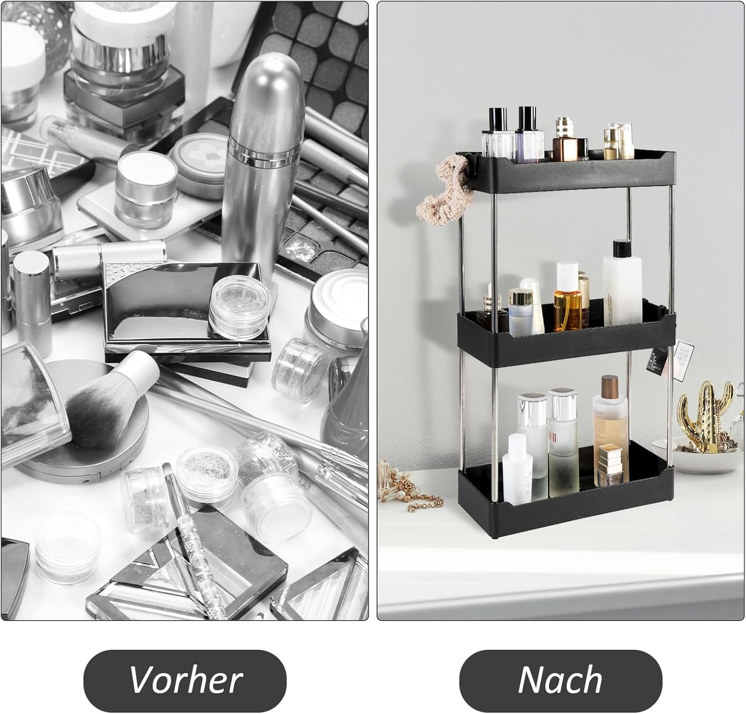 Organisateur de maquillage : rangement élégant et fonctionnel pour coiffeuse et salle de bain – Image 4