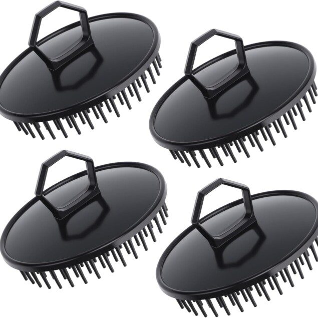 Brosses de shampooing noires : idéal pour hommes, soin du cuir chevelu et coiffage facile à domicile