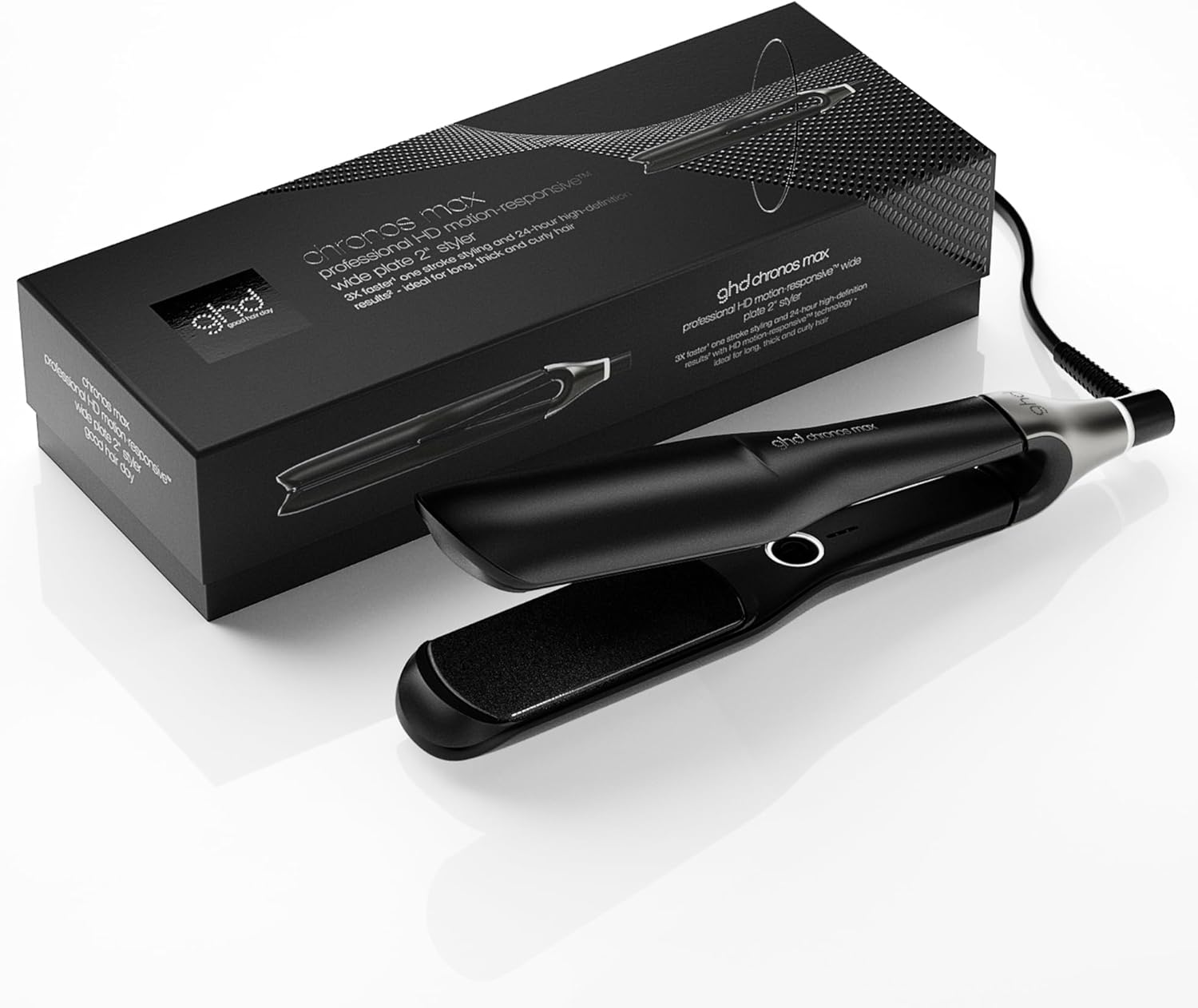 Lisseur ghd Chronos Max : le fer à lisser professionnel pour des cheveux longs et bouclés, pour un coiffage 3x plus rapide et des résultats brillants