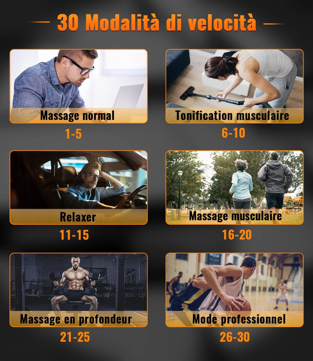 Pistolet de massage musculaire : soulagez douleurs et raideurs pour sportifs avec 30 niveaux réglables – Image 4
