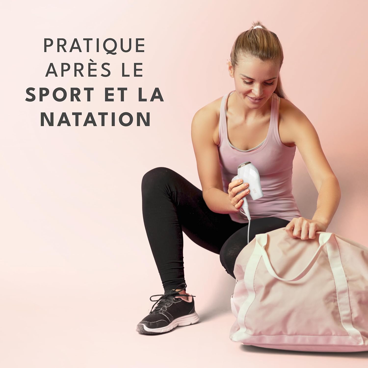 Sèche-cheveux voyage pliable : le compagnon idéal pour les globe-trotteuses Optimisez votre coiffure où que vous soyez avec ce mini sèche-cheveux léger de 1000W, doté d’une double tension et d’un sac de voyage pratique, incluant une buse de coiffage pour des résultats professionnels. – Image 5