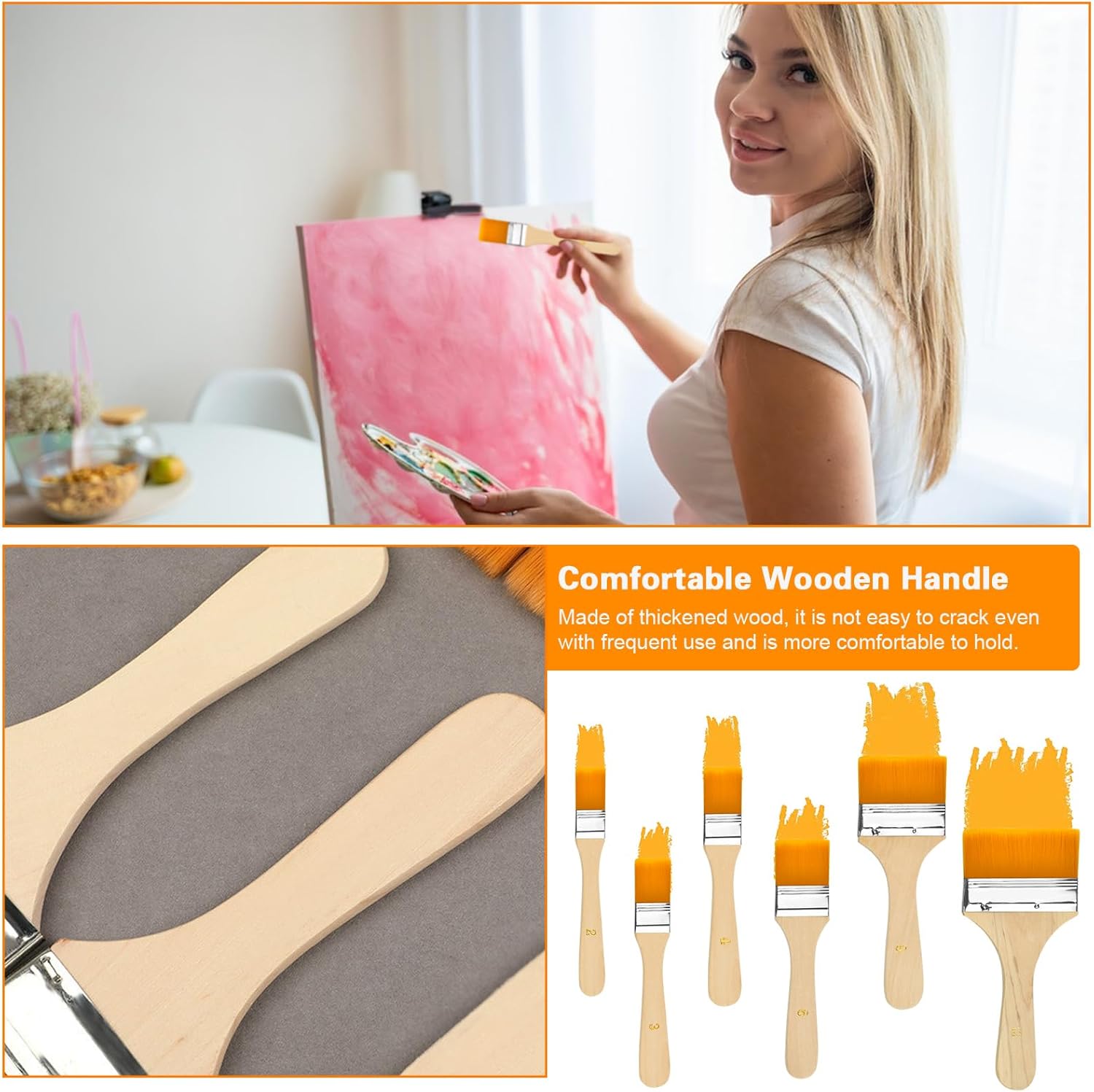 Pinceaux plats de peinture pour artistes : 12 pièces pour des créations éclatantes – Image 7