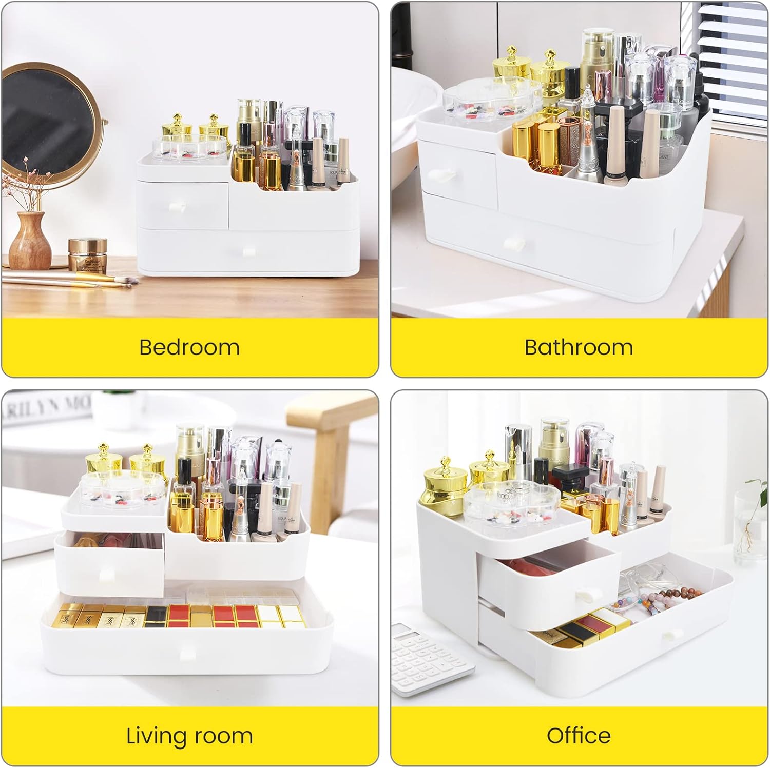 Rangement maquillage : boîte organisateur tiroir pour salle de bain, idéale pour vos produits de beauté et cosmétiques – Image 4