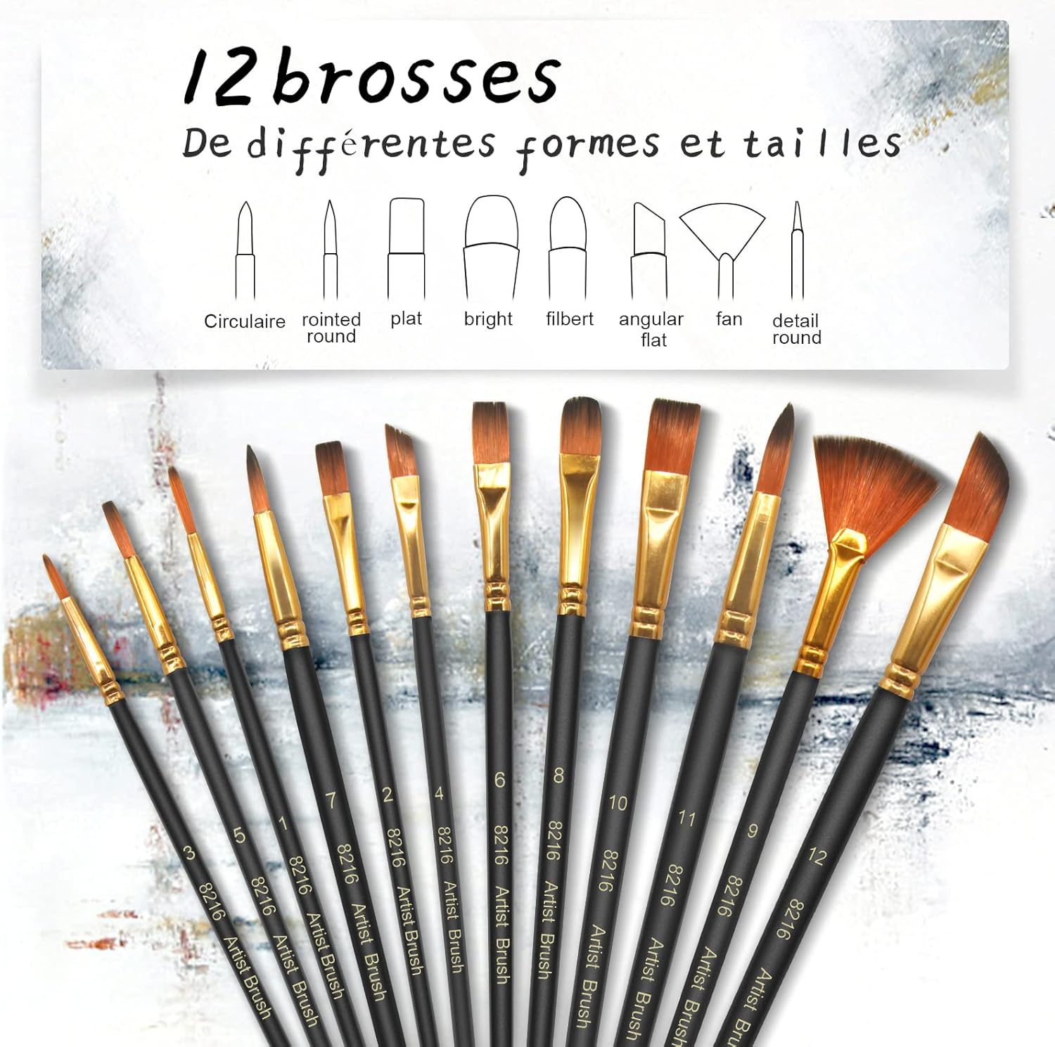 Pinceaux Précis en Nylon pour Artistes Créatifs – Image 4