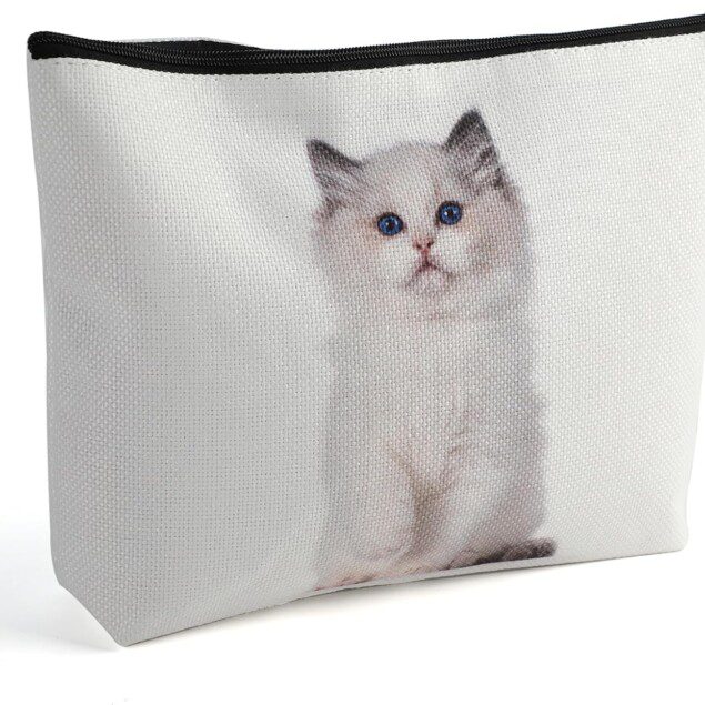 Pochette de maquillage stylée pour amoureux des chats : la trousse de toilette mignonne et portable idéale pour vos festivals et anniversaires