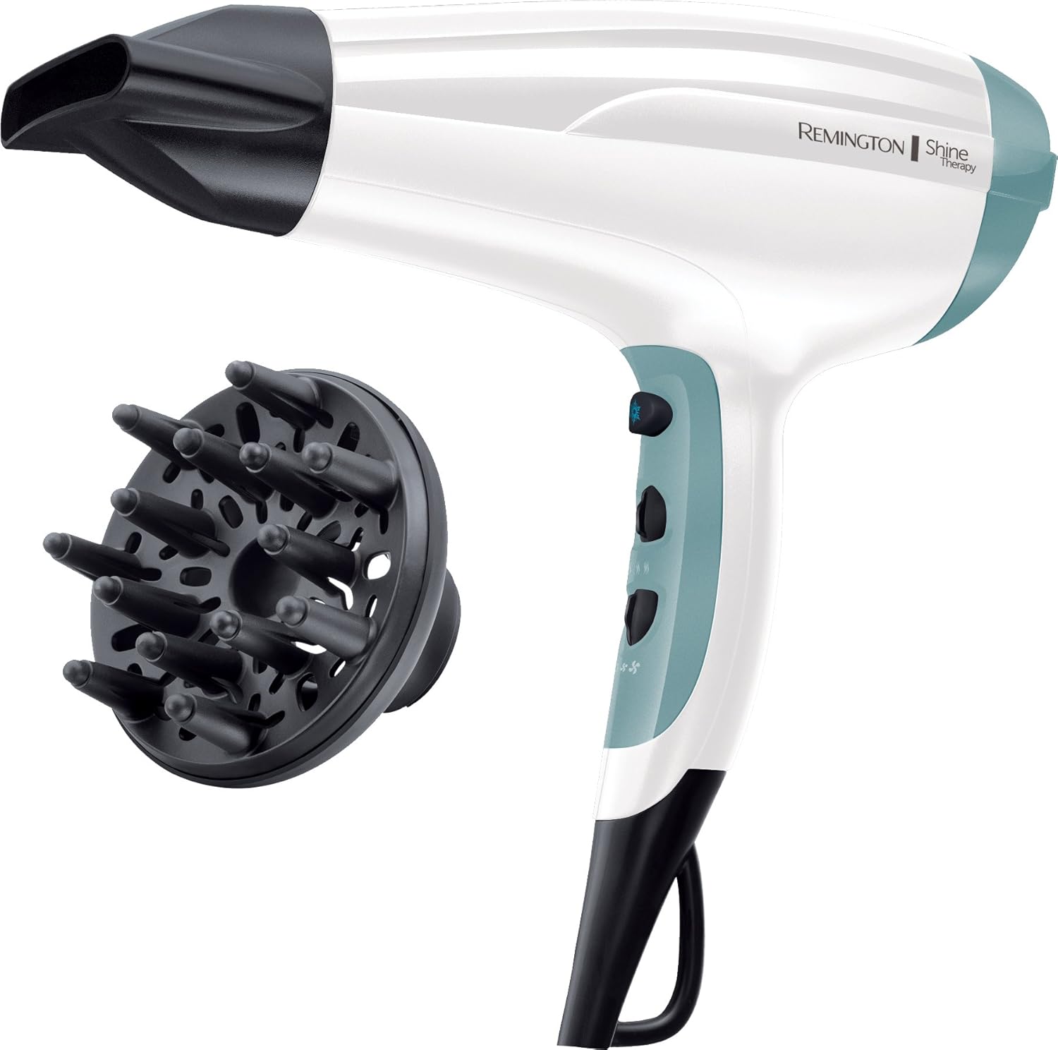Sèche-cheveux ionique puissant pour un coiffage rapide et brillant : profitez de la technologie Shine Therapy