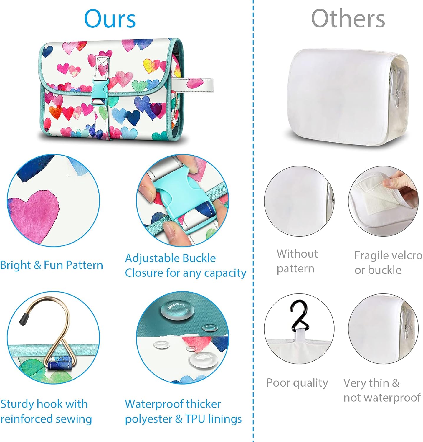 Grande trousse de maquillage étanche : l'organisateur de voyage idéal pour femmes et filles – Image 4