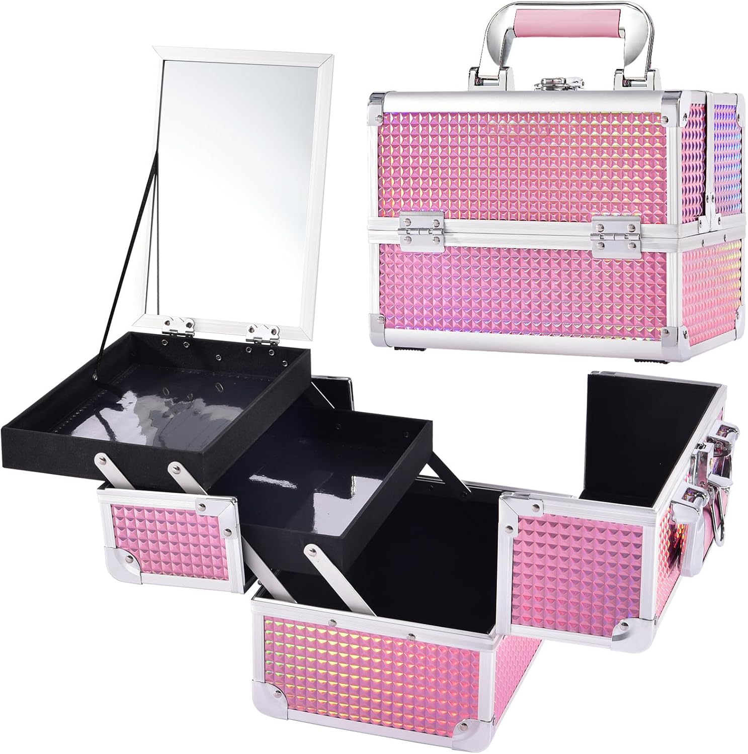 Mallette de maquillage avec miroir : l'organisateur idéal pour les femmes en voyage