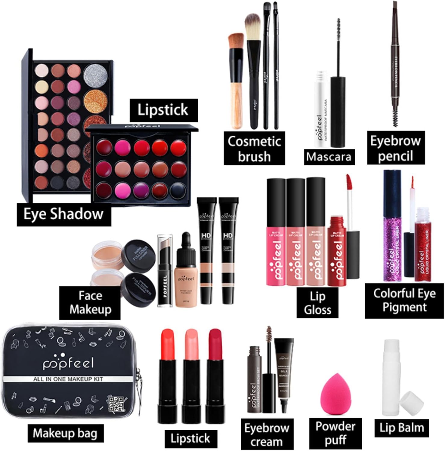 Kit de Maquillage Fantaisie 28 Pcs Pour Un Look Éblouissant – Image 3
