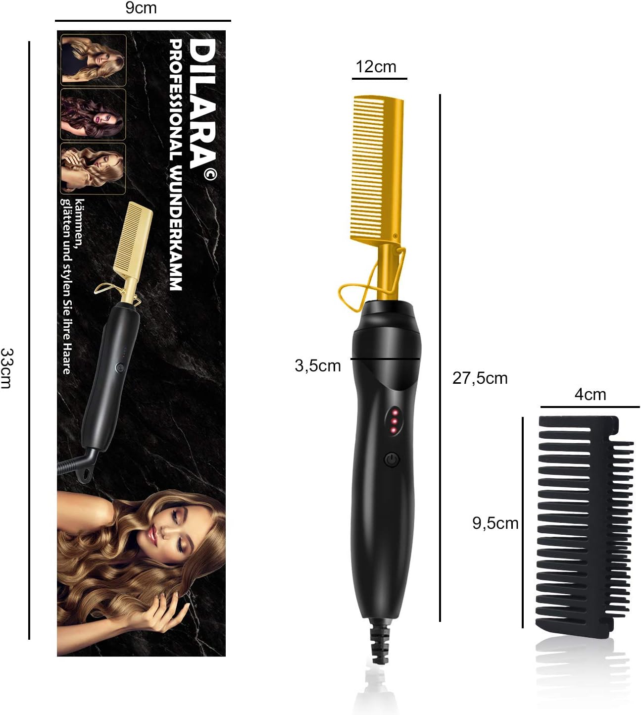 Fer à lisser professionnel 2 en 1 : lissez et coiffez vos cheveux en un seul geste pour une finition parfaite – Image 6
