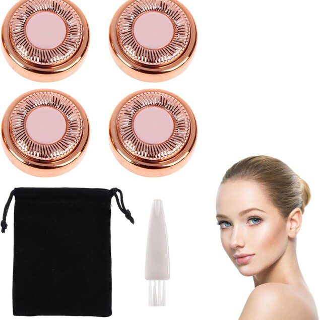 Têtes de remplacement pour épilateur Flawless : kit complet de 4 pièces pour un visage impeccablement lisse
