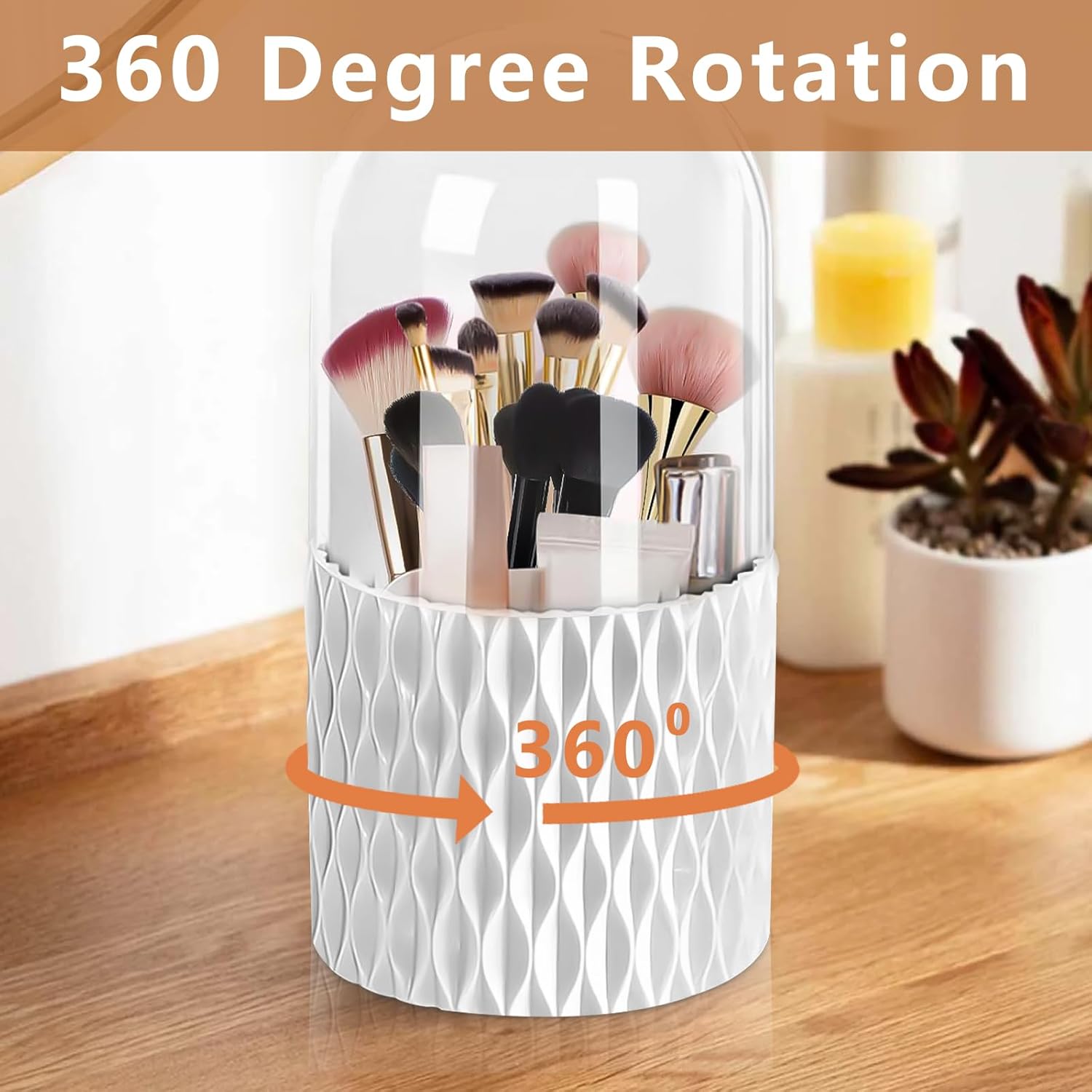 Organisateur de maquillage cosmétique : solution élégante pour une coiffeuse bien rangée – Image 4