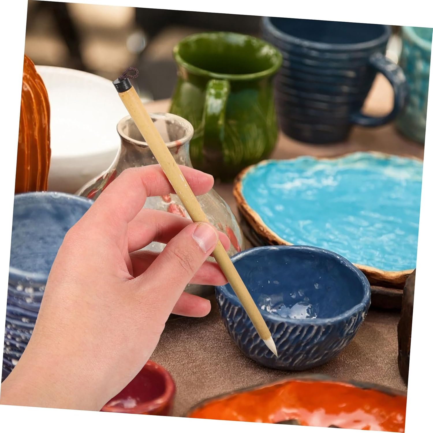 Jeu de pinceaux céramiques pour peinture sous émail : 3 pièces idéales pour les artistes en quête de détails – Image 4