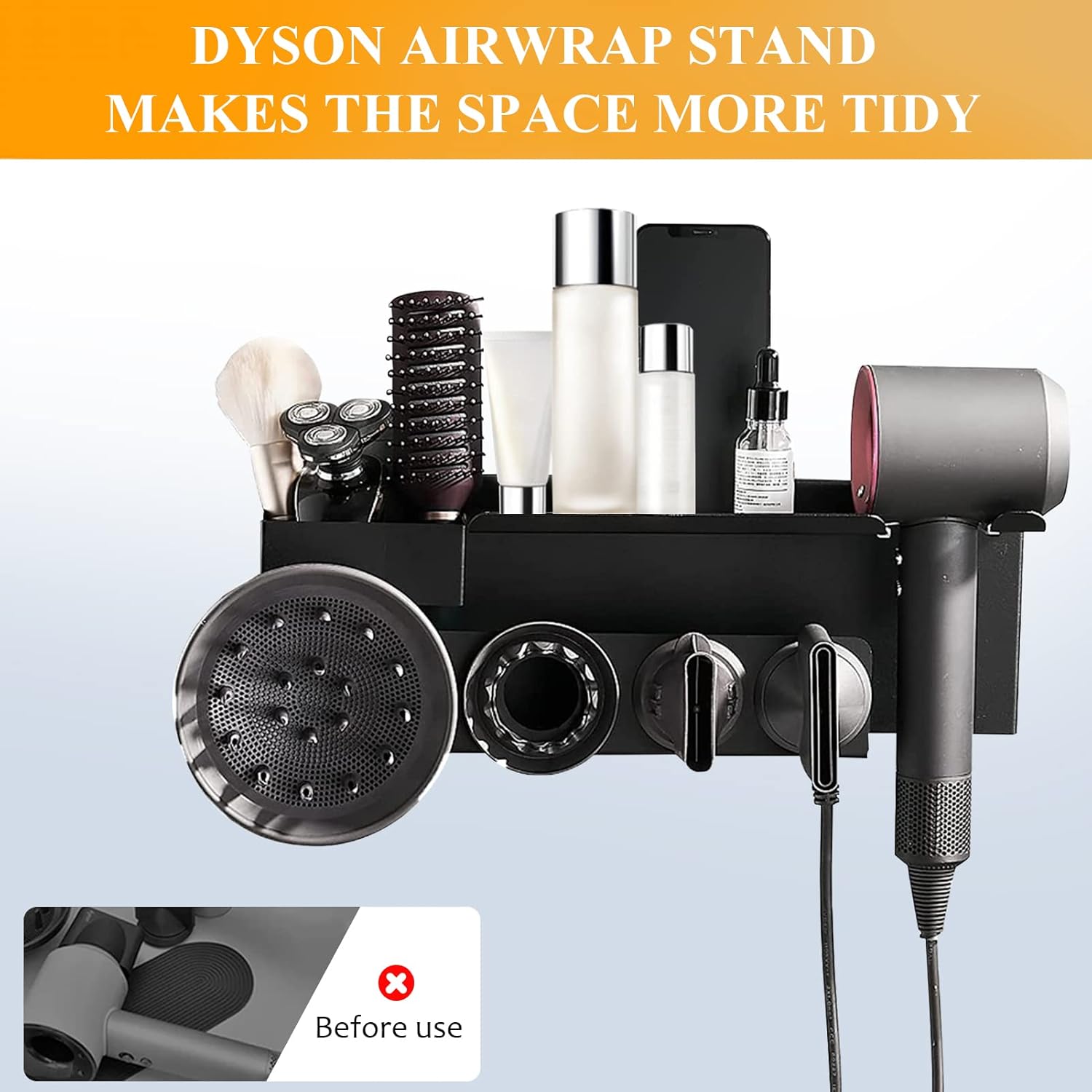 Support mural pour sèche-cheveux Dyson : un rangement astucieux pour les passionnés de beauté – Image 4