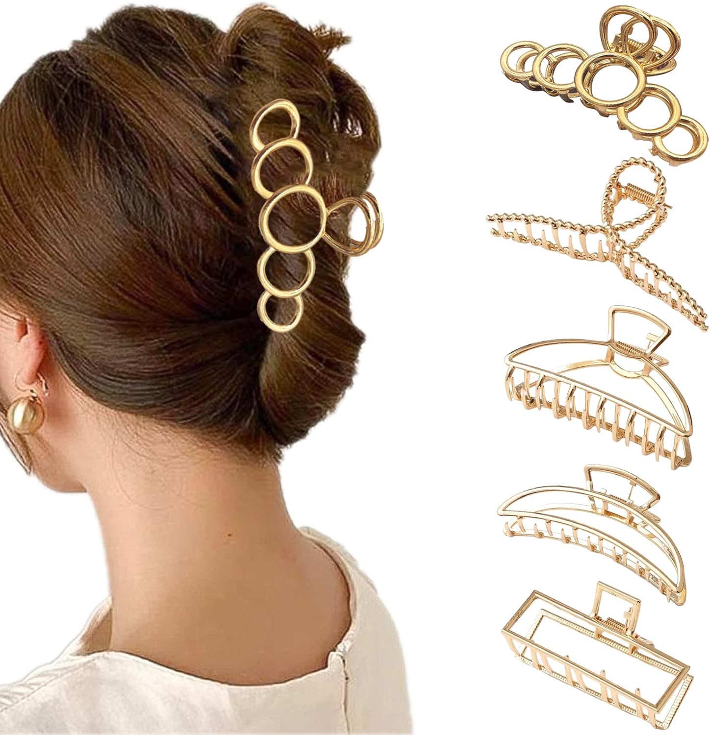 Grandes pinces à cheveux antidérapantes : le lot idéal pour femmes et filles aux cheveux épais