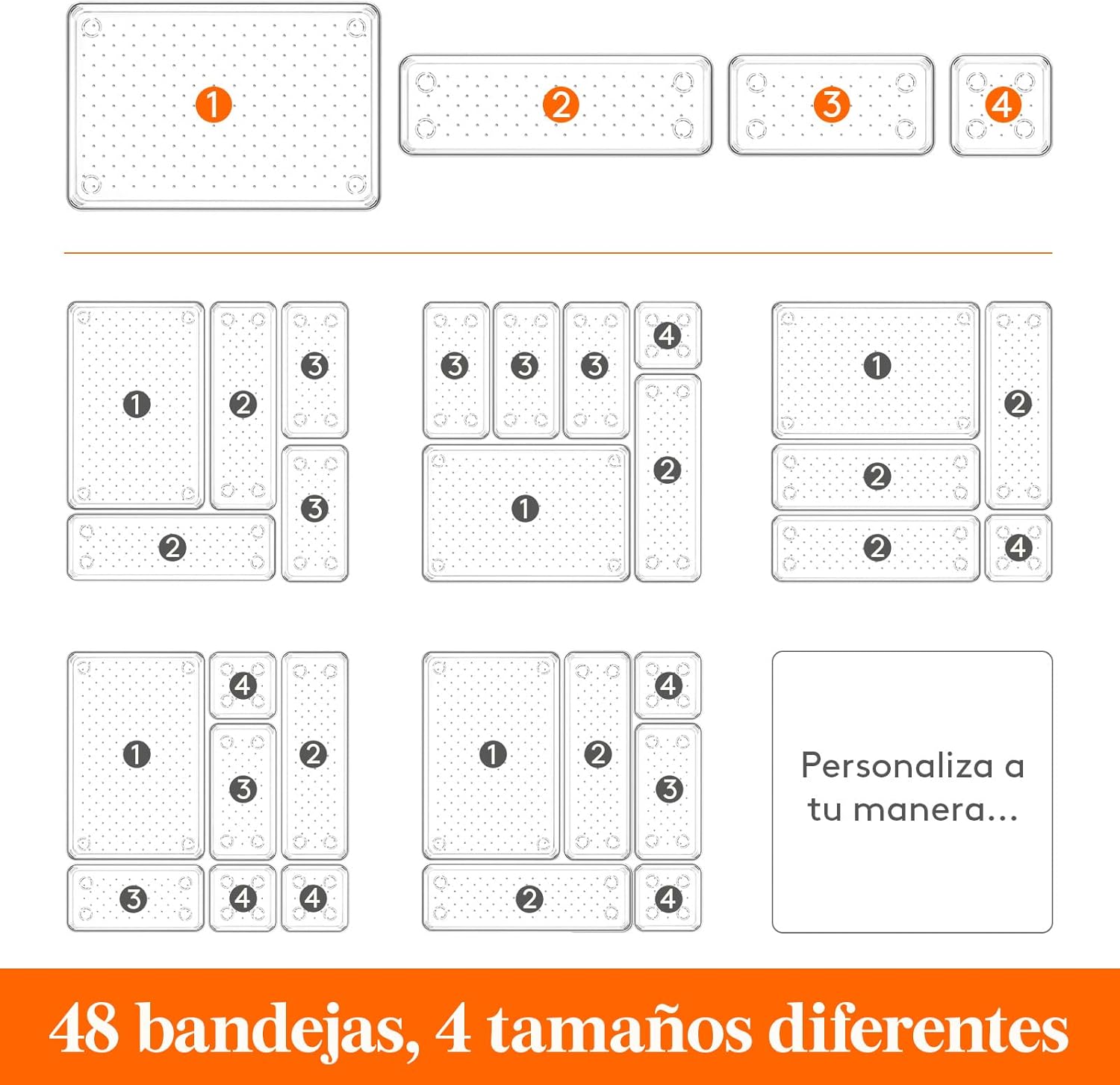Organisateurs de Tiroirs : Rangement Transparent et Pratique – Image 3